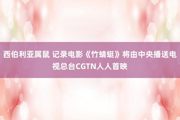 西伯利亚属鼠 记录电影《竹蜻蜓》将由中央播送电视总台CGTN人人首映